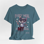 The EVERY MEAL IS MY MEAL t-shirt in heatherdeepteal — fresh and unexpected; a bold yet clean backdrop.