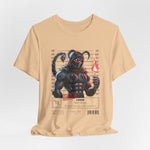 The SCORPIO t-shirt in Sand Dune — 3D mockup showing shirt color Sand Dune. No background. No model.