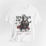 The SPARTAN t-shirt in White — clean, defiant contrast, as if daring fate itself.
