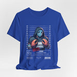 The CANCER t-shirt in True Royal — 3D mockup of a saturated royal blue shirt. No background, no model.