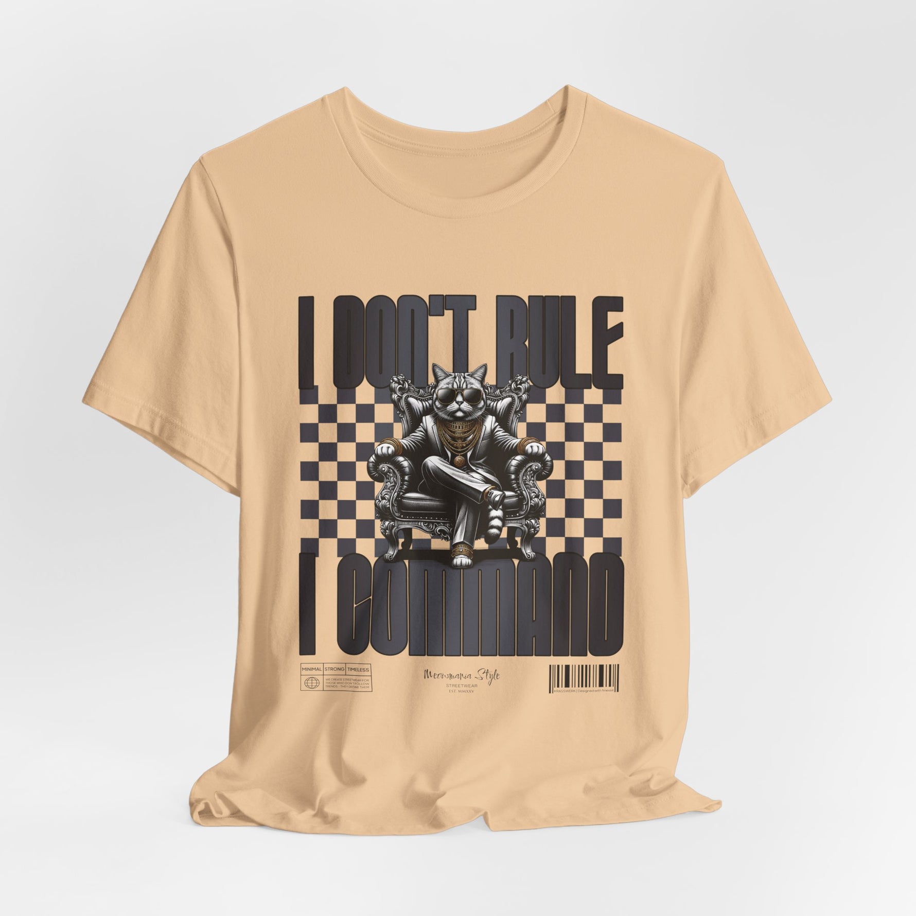 The COMMAND t-shirt in Sand Dune — 3D tan-toned variation. No model, no background.