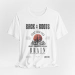 The Back to the Roots t-shirt in White — the message is clear. return begins here.