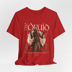 The DRUID t-shirt in Red — the heartbeat of nature in defiant bloom.