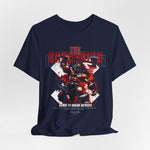 The BARBARIAN t-shirt in Navy — Dark waters stirred by raw power.
