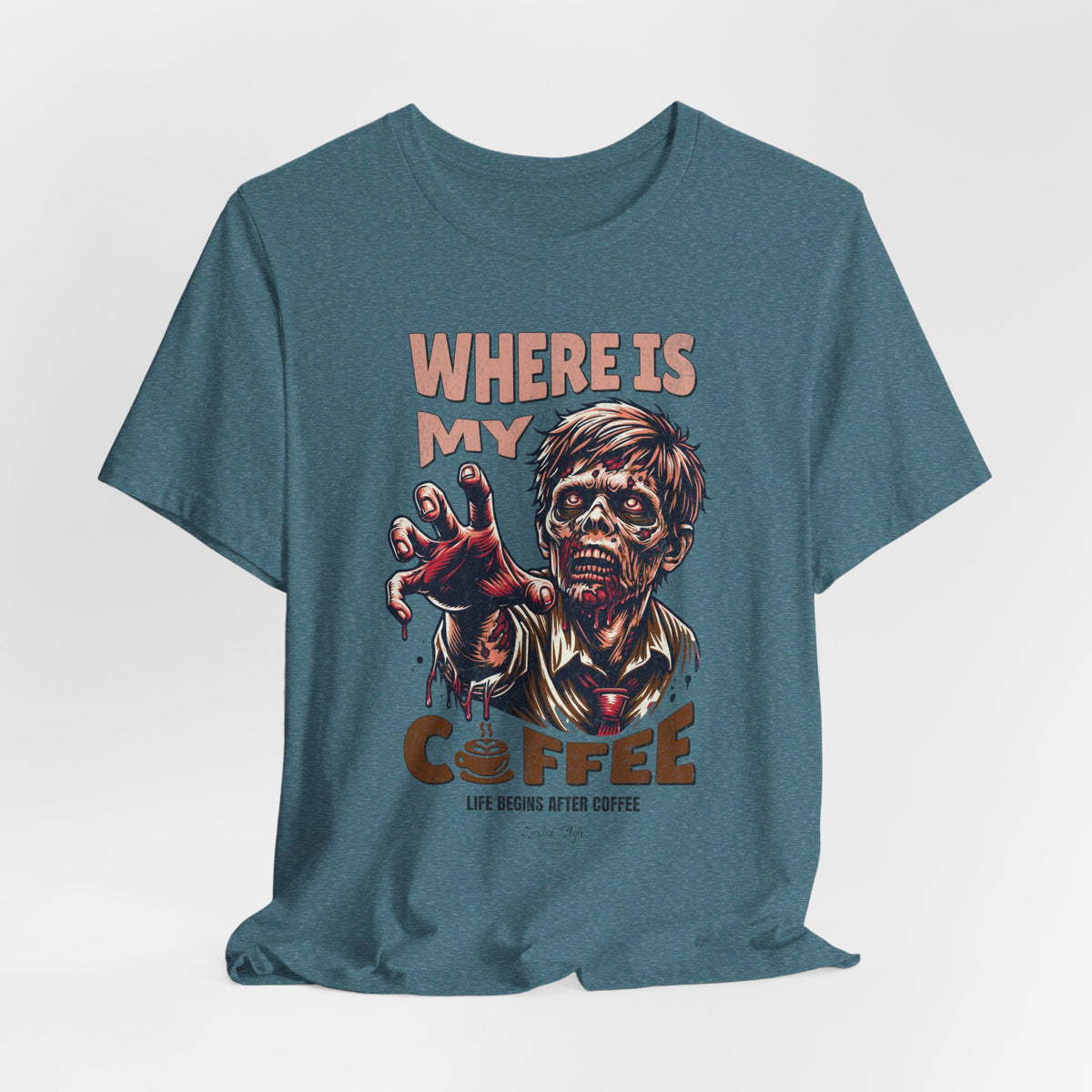 Color swatch – Heather Deep Teal – cold soul, colder stare. Warm it with espresso.