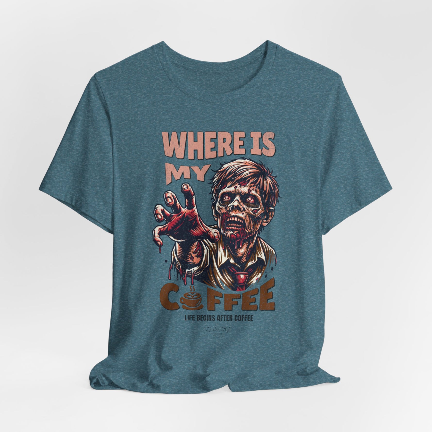 Color swatch – Heather Deep Teal – cold soul, colder stare. Warm it with espresso.