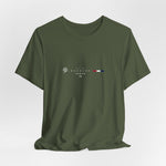 The BANGKOK t-shirt in Military Green — a grounded, earthy green that blends tradition with adventure.