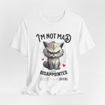 The NOT MAD t-shirt in White — 3D mockup of a pure white shirt; plain background and no model.