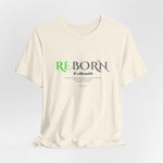 The REBORN t-shirt in Natural — untouched beginnings, born from quiet resolve.