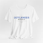 The OUTLANDER t-shirt in White — clean contrast for minds that never blend in.