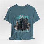 The Warlock t-shirt in Heather Deep Teal — Deep waters hold older magics still.