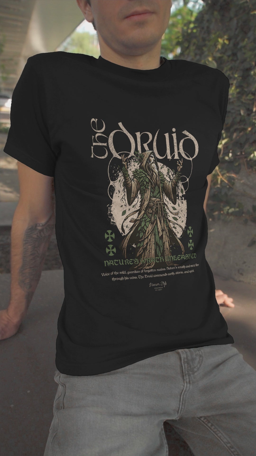THE DRUID Video — Graphic Tee in BLACK
Minimal design. Maximum presence.
This shirt speaks before you do — and keeps talking after.
Crafted with purpose, printed with precision,
and built for minds that don’t follow trends — they start them.
This is more than fabric. It’s statement in motion.
KRASSWERK | Designed with finesse
